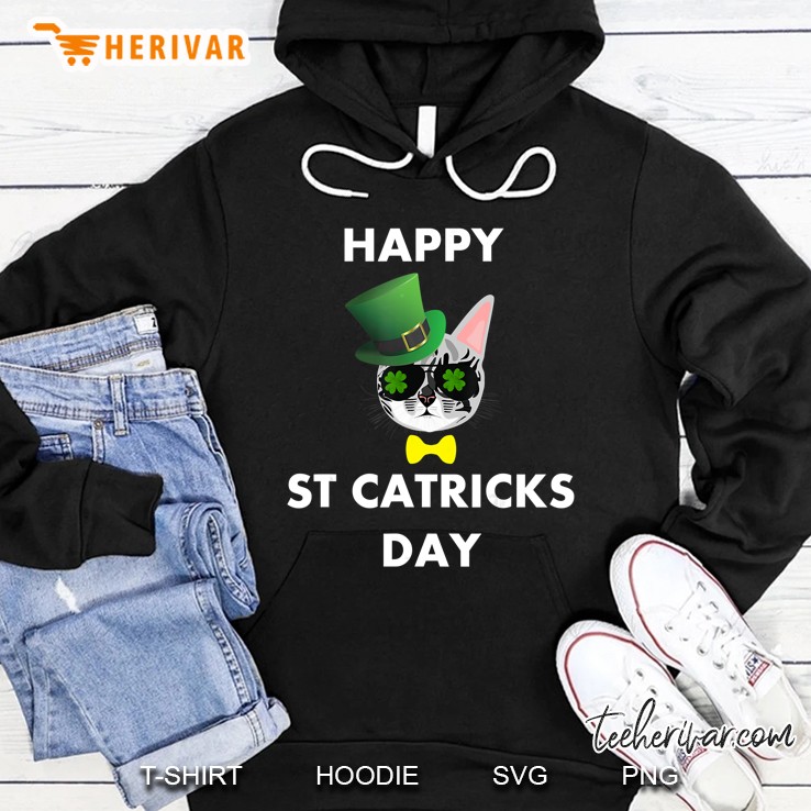 Happy St Catricks Day Leprechaun Cat Version Hoodie