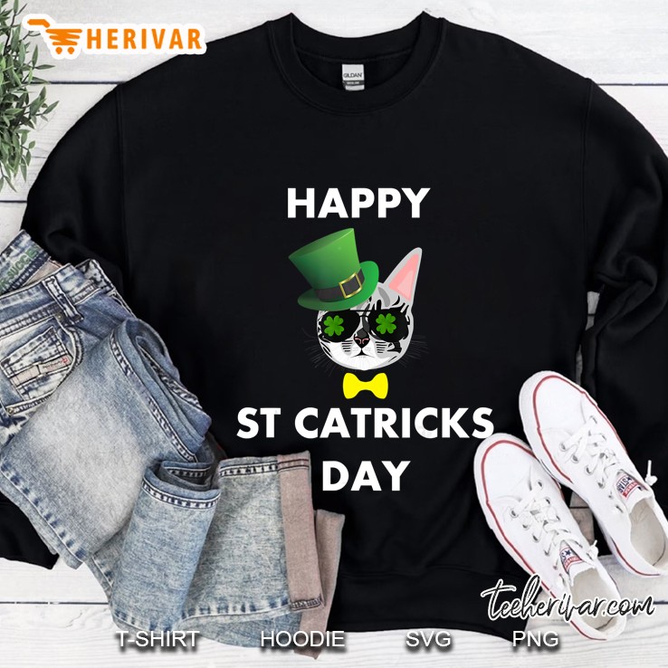 Happy St Catricks Day Leprechaun Cat Version Sweatshirt