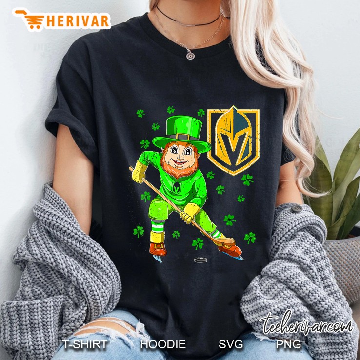 Leprechaun Hockey Vegas Golden Knights Version Ladies Tee
