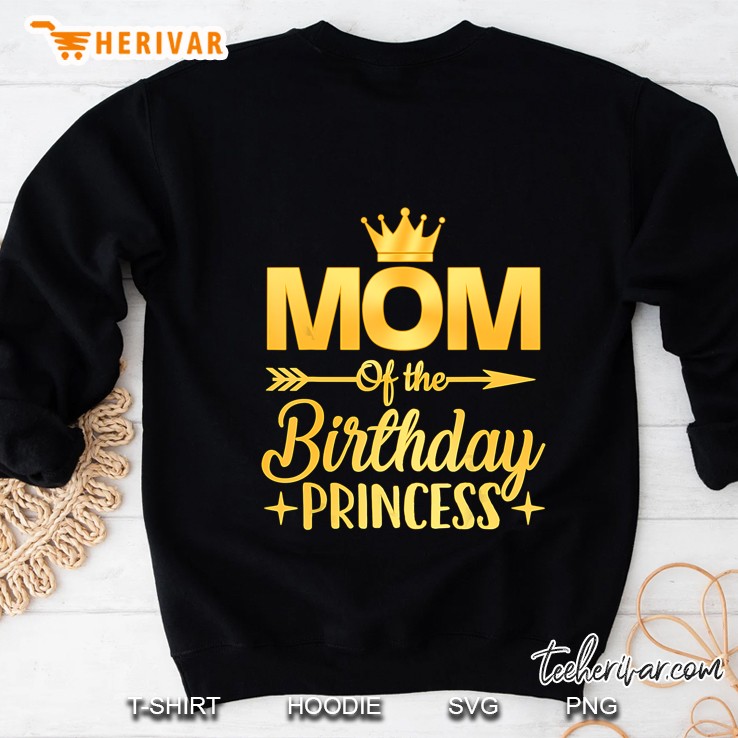 Mom Of The Birthday Princess Gold Crown Version Sweatshirt