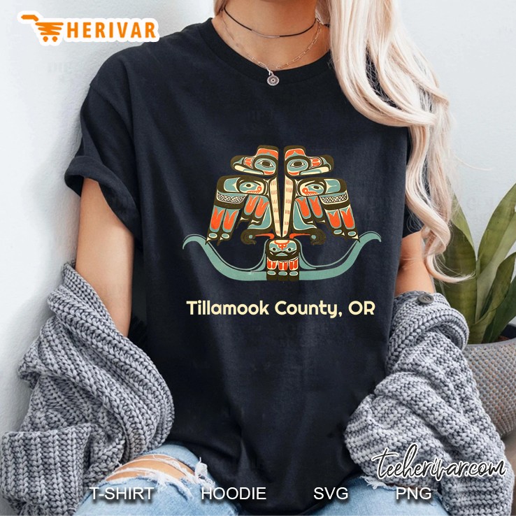 Tillamook County Oregon Thunderbird Nw Native American Ladies Tee