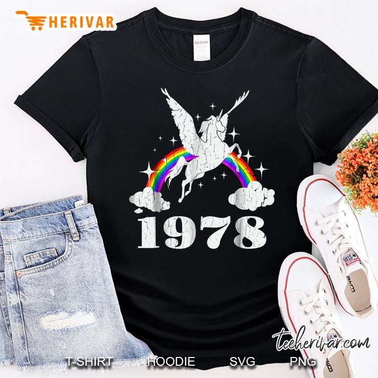 Vintage Unicorn 1978 40Th Birthday Shirt