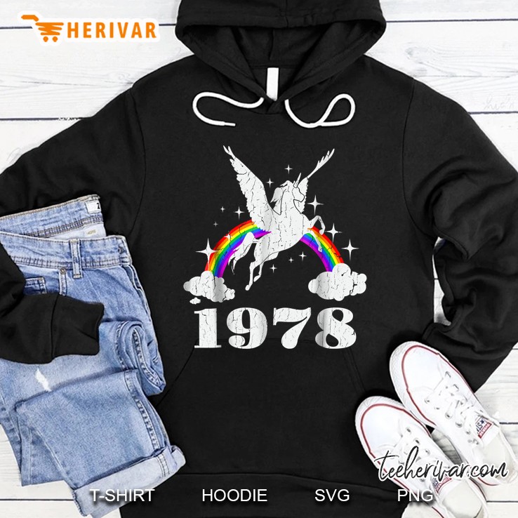 Vintage Unicorn 1978 40Th Birthday Hoodie