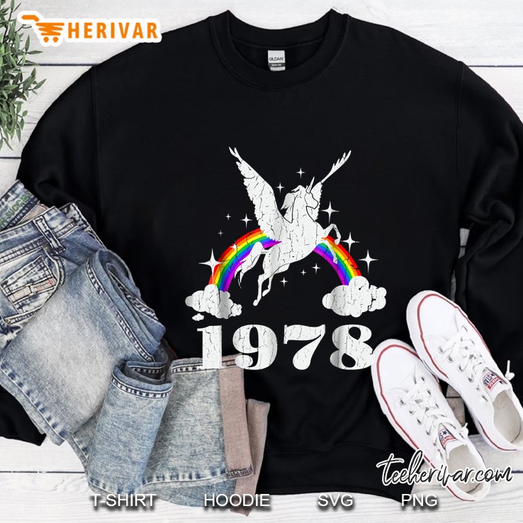 Vintage Unicorn 1978 40Th Birthday Sweatshirt