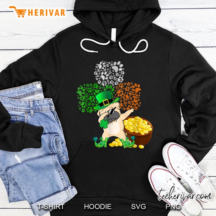 Dabbing Pug St Patricks Day Hoodie