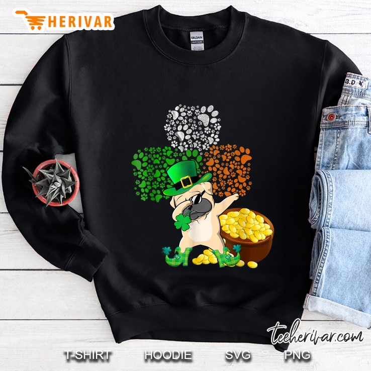 Dabbing Pug St Patricks Day Sweatshirt
