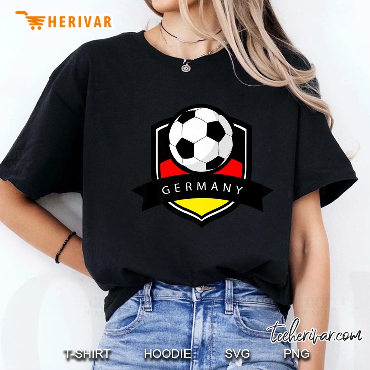 Germany Soccer Ball German Flag Version Ladies Tee