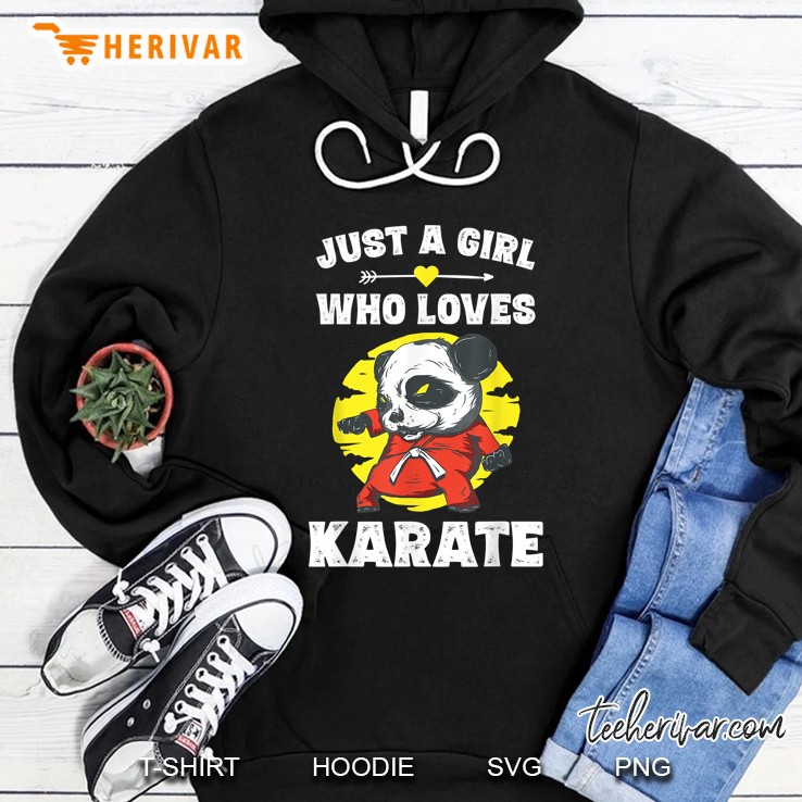 Just A Girl Who Loves Karate Panda Version Hoodie