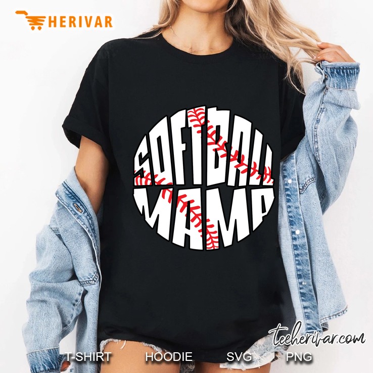 Softball Mama Softball Ball Version Ladies Tee