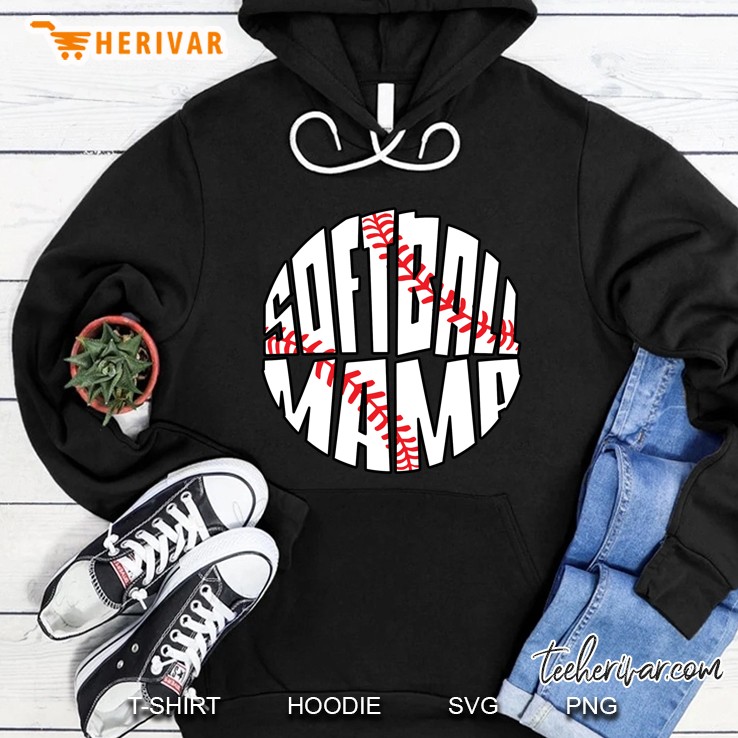 Softball Mama Softball Ball Version Hoodie