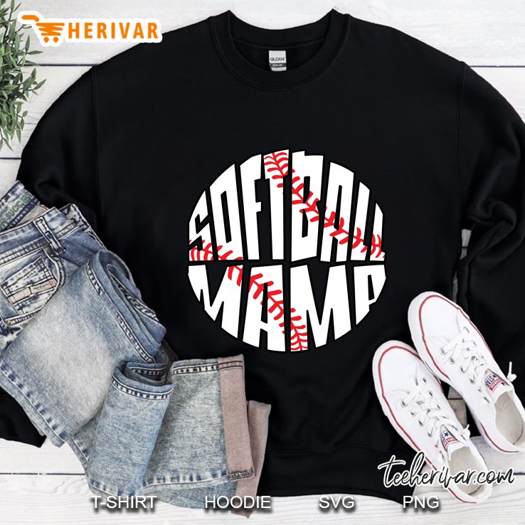 Softball Mama Softball Ball Version Sweatshirt
