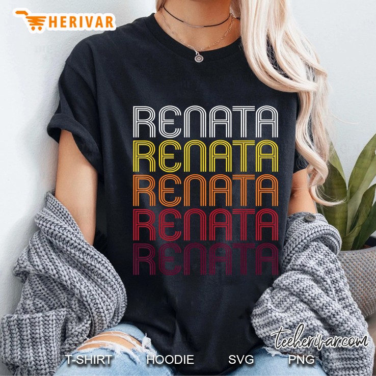 Renata Wordmark Pattern Vintage Version Ladies Tee
