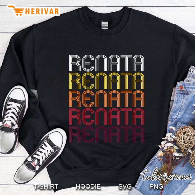 Renata Wordmark Pattern Vintage Version Sweatshirt