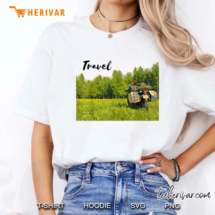 Motorcycle Travel Triumph Adventure Bike Moto Ladies Tee