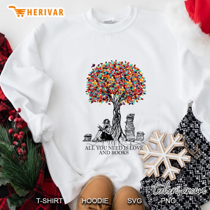All You Need Is Love And Books Colorful Tree Version Sweatshirt