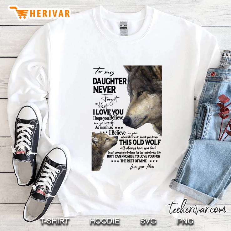 To My Daughter Never Forget That I Love You Wolf Mom Version Sweatshirt