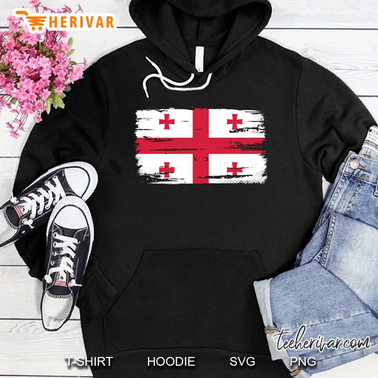 Georgian Flag Grunge Version Hoodie