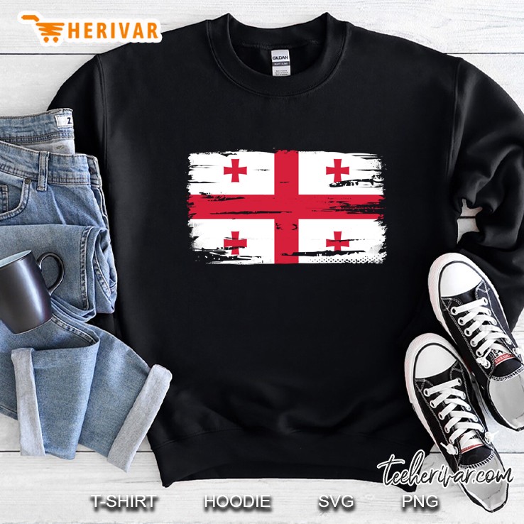 Georgian Flag Grunge Version Sweatshirt