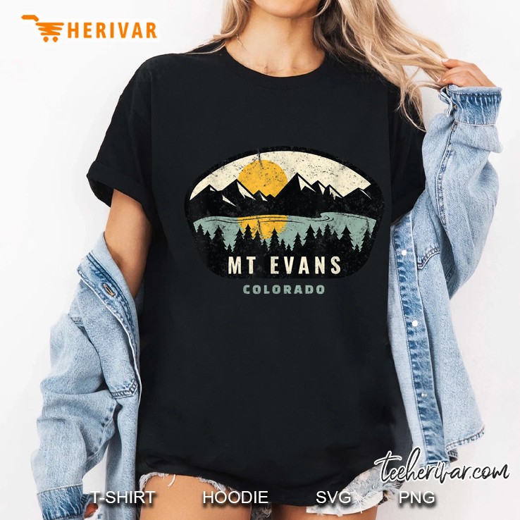 Mt Evans Colorado Mountain Sunset Version Ladies Tee