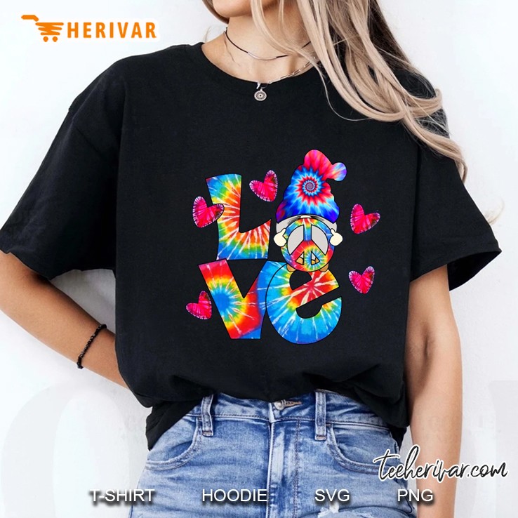 Love Hippie Gnomes Tie Dye Version Ladies Tee