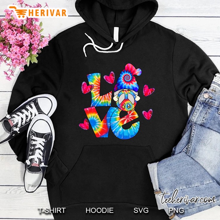 Love Hippie Gnomes Tie Dye Version Hoodie