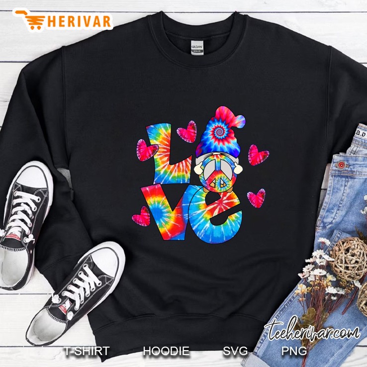 Love Hippie Gnomes Tie Dye Version Sweatshirt