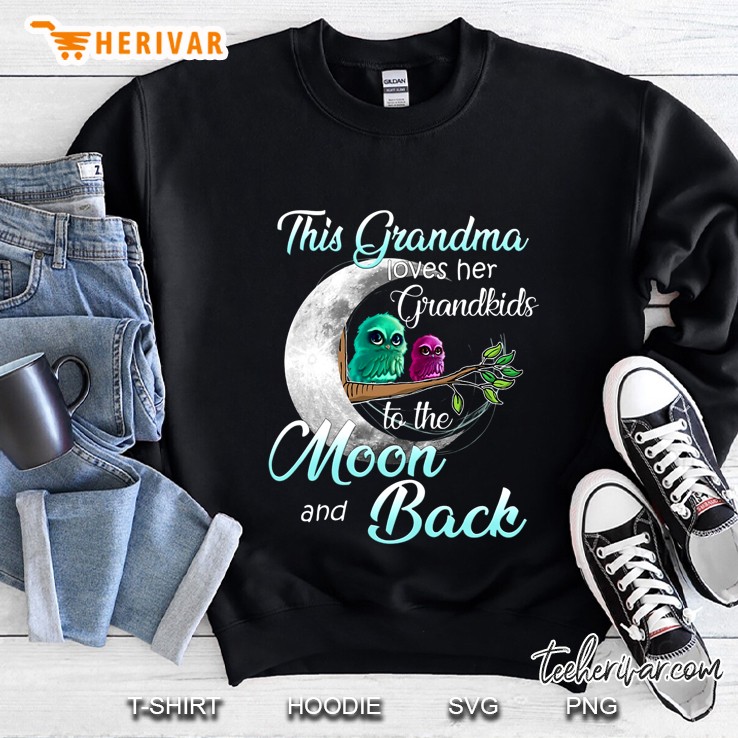 This Grandma Loves Her Grandkids To The Moon And Back Bird Version Sweatshirt