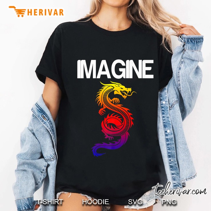 Imagine Colorful Dragon Version Ladies Tee