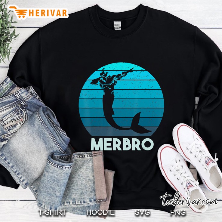 Merbro Dabbing Mermaid Silhouette Vintage Version Sweatshirt