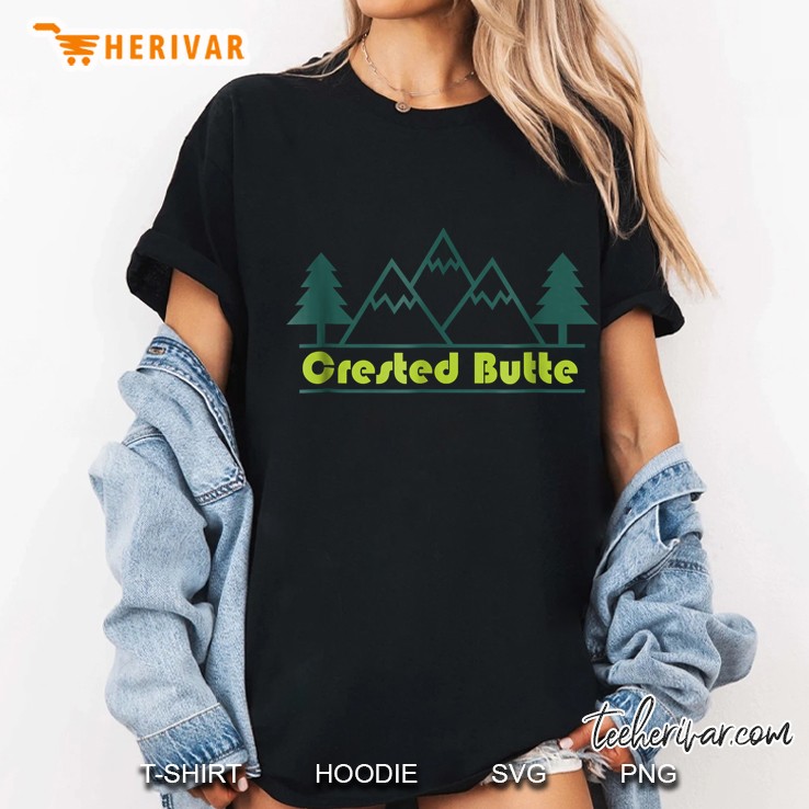 Crested Butte Mountains And Trees Version Ladies Tee