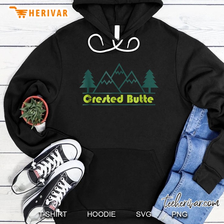 Crested Butte Mountains And Trees Version Hoodie