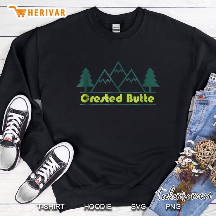 Crested Butte Mountains And Trees Version Sweatshirt