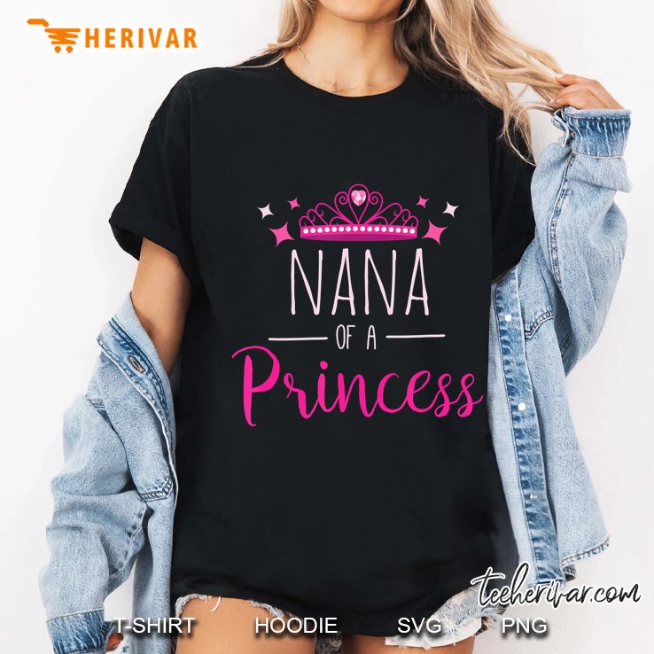 Nana Of A Princess Pink Crown Version Ladies Tee