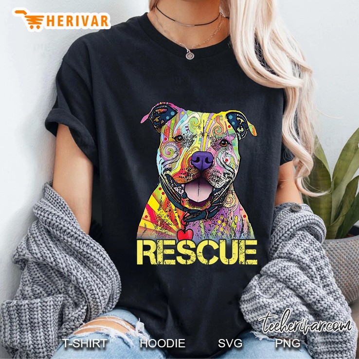 Rescue Colorfull Pitbull Version Ladies Tee