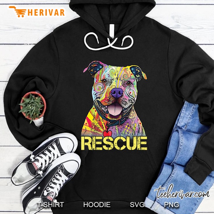 Rescue Colorfull Pitbull Version Hoodie