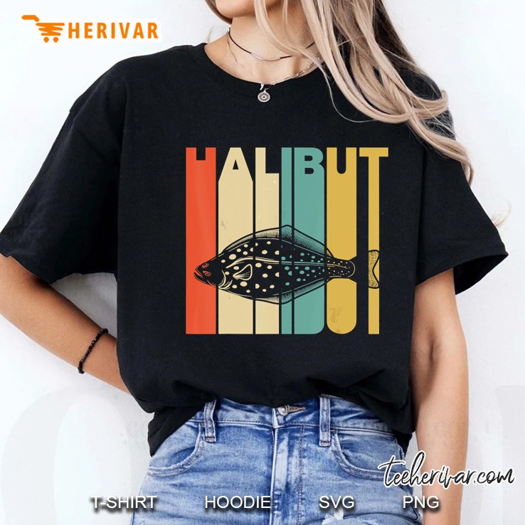 Halibut Silhouette Vintage Version Ladies Tee