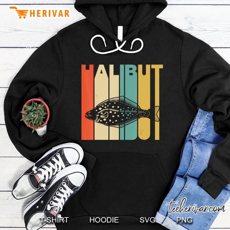 Halibut Silhouette Vintage Version Hoodie