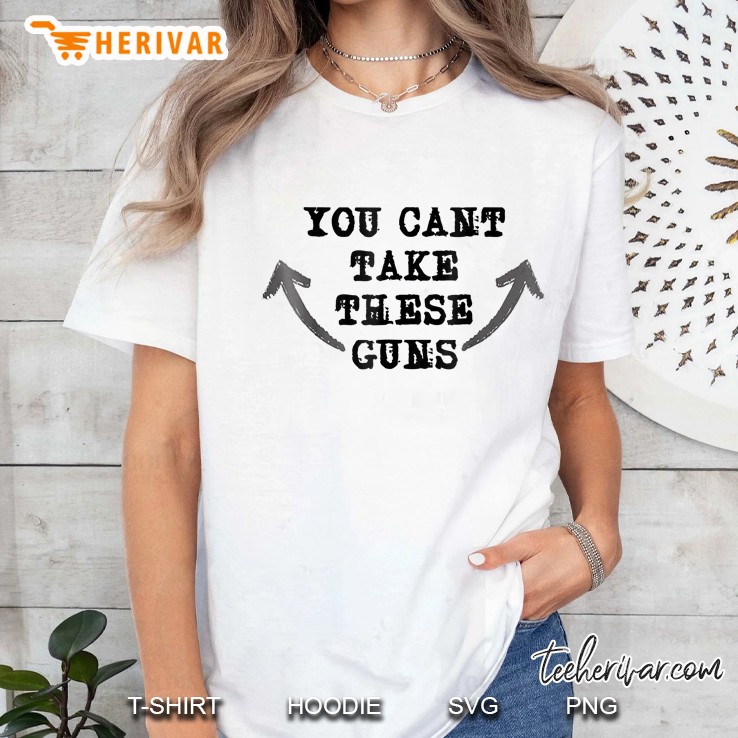 2Nd Amendment You Cant Take These Guns White Version Ladies Tee