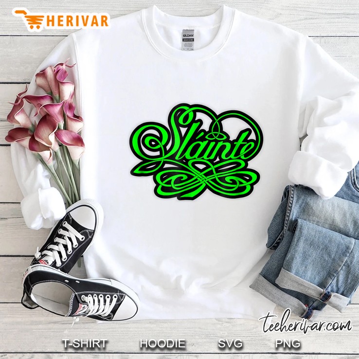 Slainte Clover White Version2 Sweatshirt