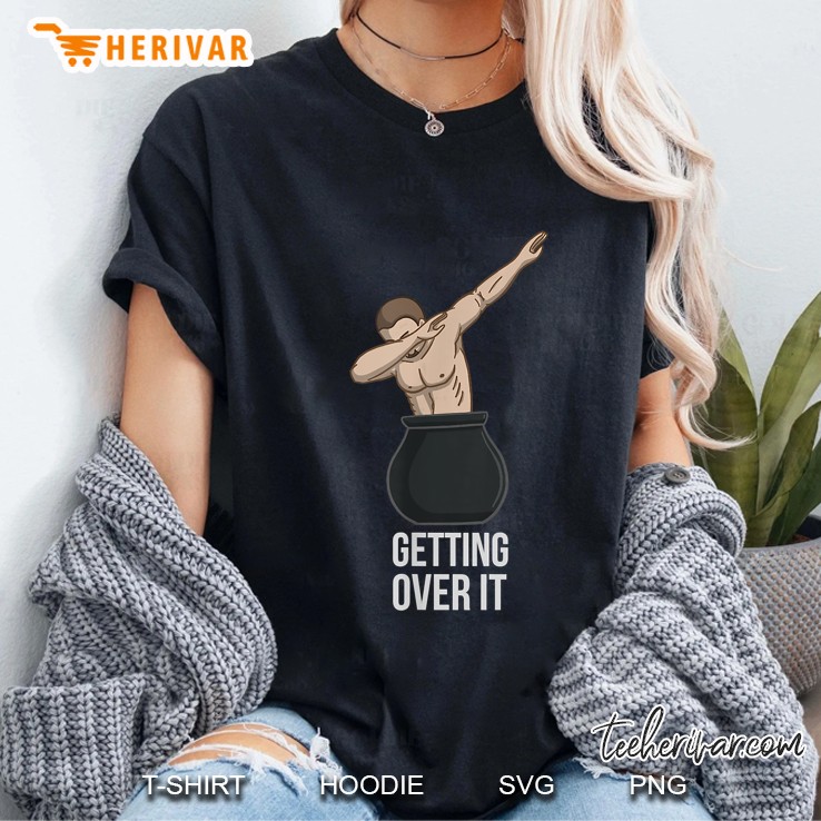 Getting Over It Dabbing Man Version Ladies Tee