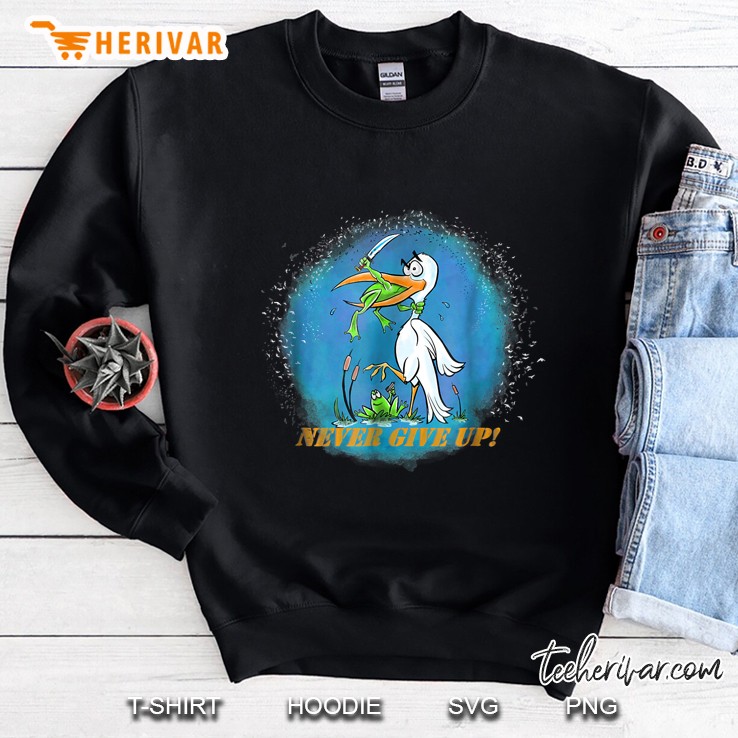 Never Give Up Frogs Attack Version Sweatshirt