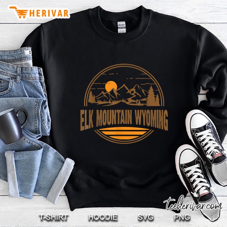Vintage Elk Mountain Wyoming Hiking Sweatshirt