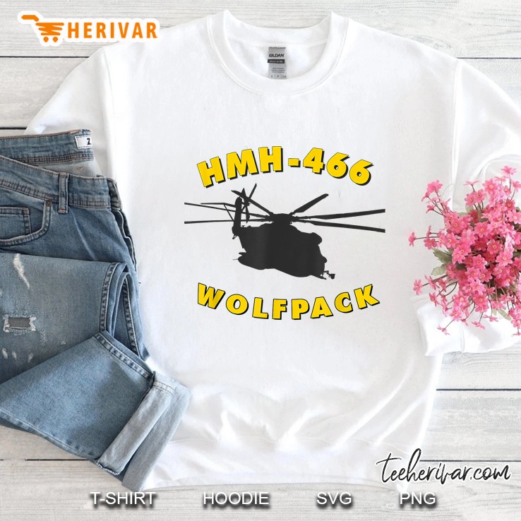 Hmh-466 Wolfpack Ch-53 Super Stallion Helicopter Sweatshirt