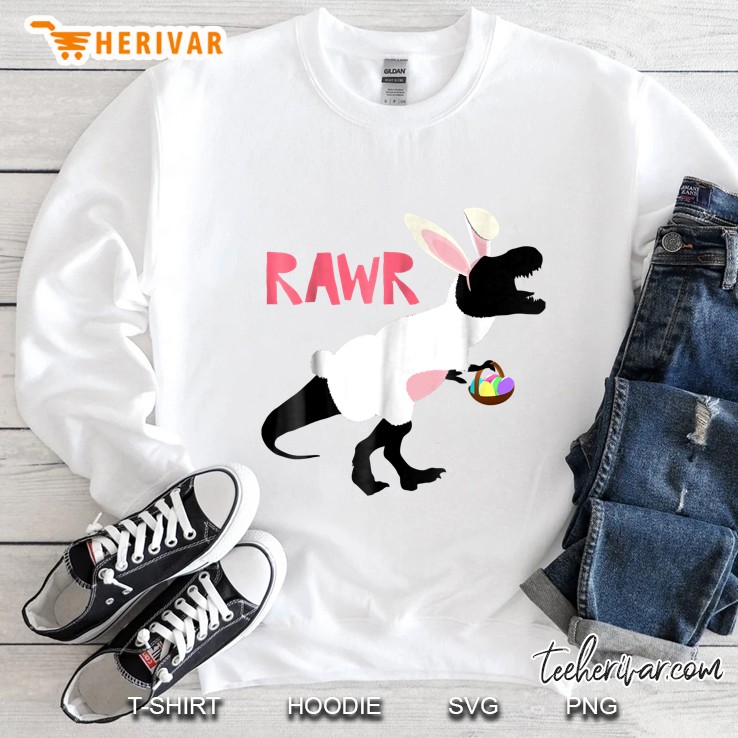 Rawr T Rex Dinosaur Easter Day Bunny Sweatshirt