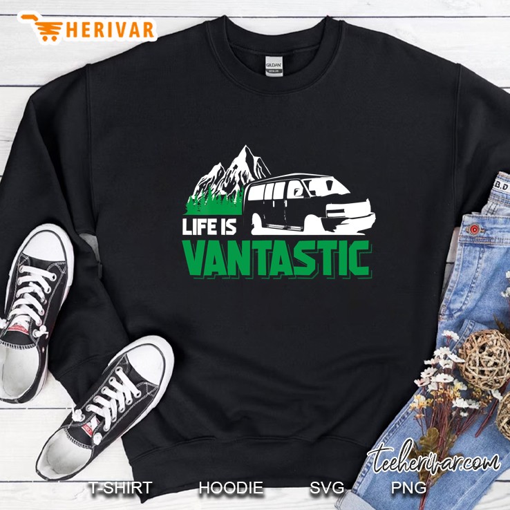 Life Is Vantastic Camper Van Version Sweatshirt