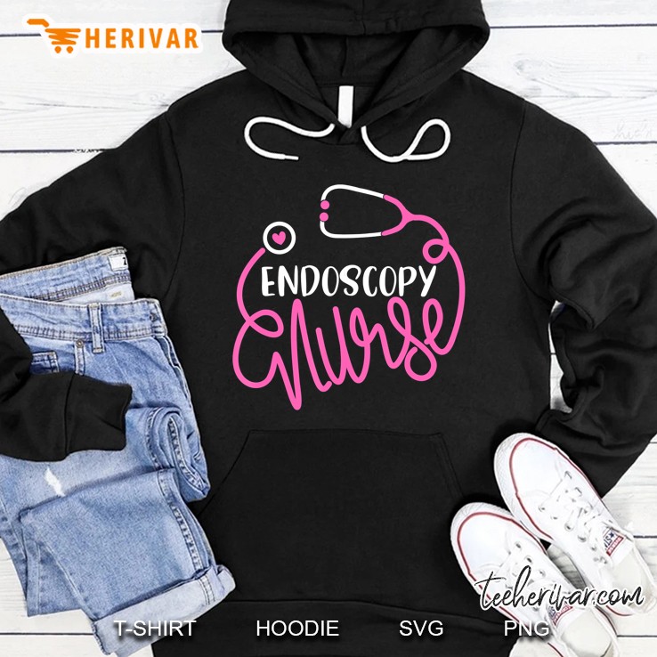 Endoscopy Nurse Pink Stethoscope Version Hoodie