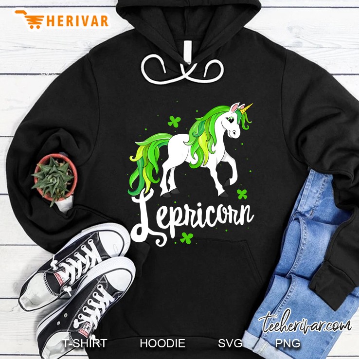 Lepricorn Leprechaun Unicorn And Shamrock Version Hoodie