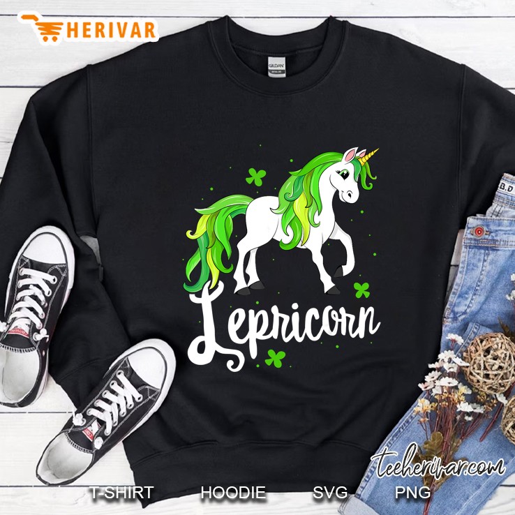 Lepricorn Leprechaun Unicorn And Shamrock Version Sweatshirt