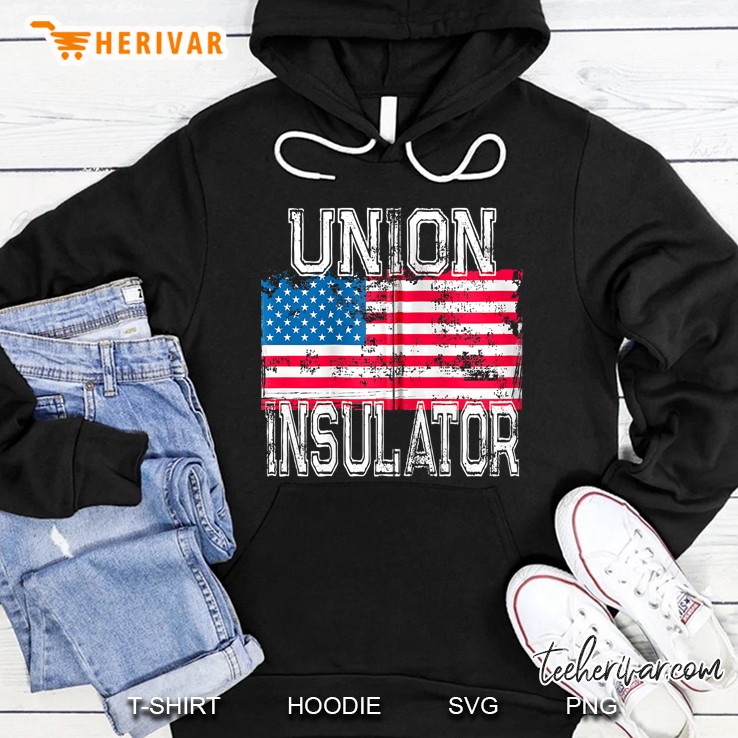 Union Insulator American Flag Grunge Version Hoodie