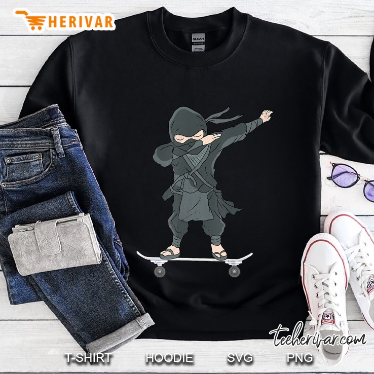Dabbing Ninja On Skateboard Sweatshirt